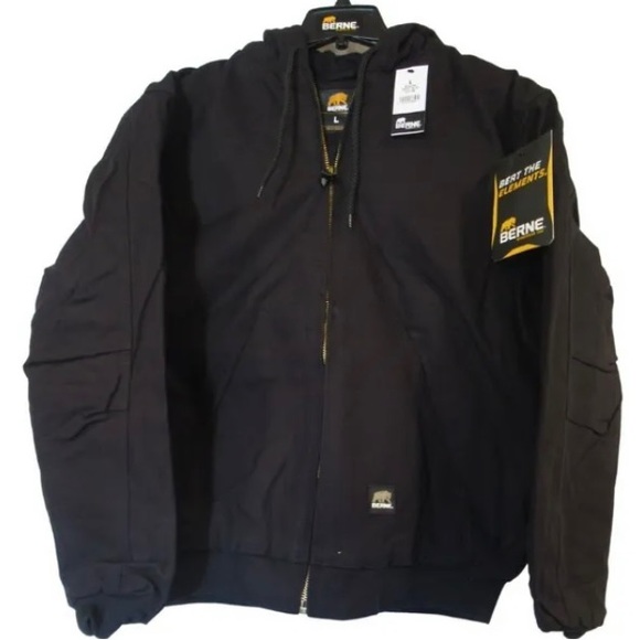 Berne Other - NEW WITH TAGS Berne HJ51 Black Heritage Duck Hooded Active Jacket